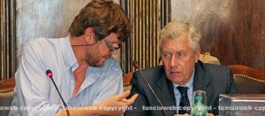 Il sindaco Michelini con il presidente del consiglio Rossi