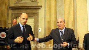 Il premier Letta e l'ex ministro Fioroni