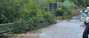 Via Carbognano allagata a Fabrica di Roma