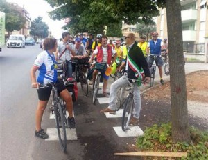 Delegati Fiab sulla pista ciclopedonale