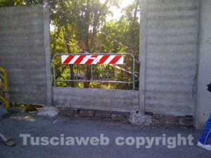 L'apertura nel muro dello stadio Rocchi