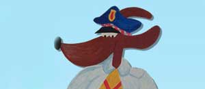 Gigiotto il cane poliziotto, mascotte del progetto della scuola di Soriano