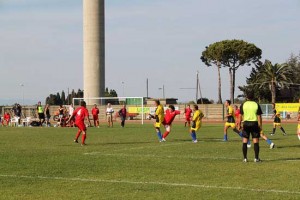 Un  momento dell'evento sportivo "Matti per il calcio"