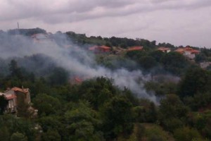 L'incendio a Montefiascone in località Le Mosse