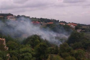 L'incendio a Montefiascone in località Le Mosse