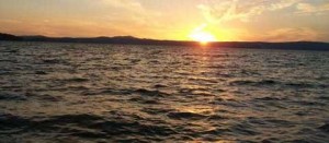 Il tramonto sul lago, visto da Montefiascone