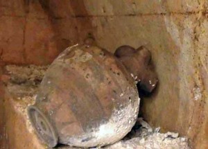 Un vaso ritrovato nella tomba 