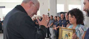 La visita del vescovo Fumagalli all'istituto di vigilanza della Provincia di Viterbo