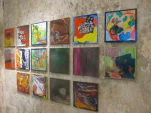 Alcuni quadri della mostra a Calcata 