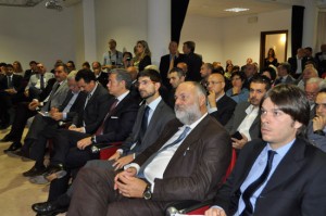 Riccardo Valentini durante l'iniziativa alla Camera di commercio