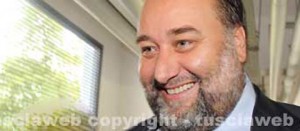 Franco Fiorito esce dalla procura di Viterbo