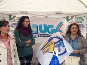 L'Ugl a piazza del Plebiscito