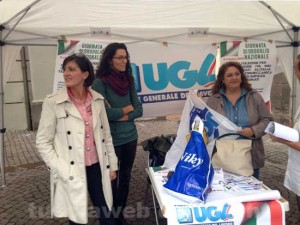 L'Ugl a piazza del Plebiscito
