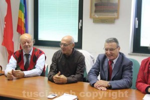 Palumbo (Uil), Capone (Cisl) e Martinelli (Cgil)