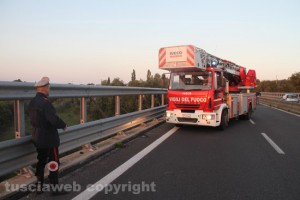 L'intervento dei Vigili del fuoco
