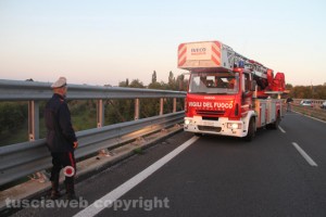 L'intervento dei Vigili del fuoco