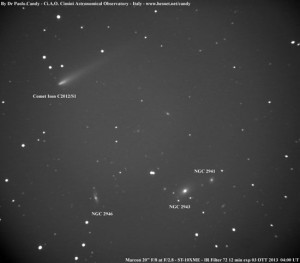 La cometa Ison fotografata il 3 ottobre