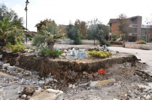 Il cantiere di viale dei Tritoni a Tarquinia