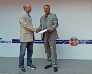 Il presidente di Cna, Angelo Pieri, con il responsabile dello sportello Bic Lazio, Giulio Curti