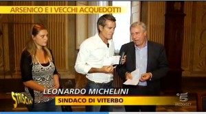 Jimmy Ghione col sindaco Leonardo Michelini 