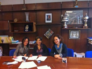 Luana Melaragni, Elvira Federici e Luigia Melaragni siglano il protocollo