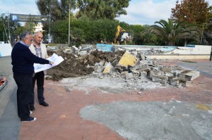 L'assessore Ranucci durante il sopralluogo 