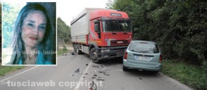 L'incidente sulla Nepesina e nel riquadro Ambra Serra