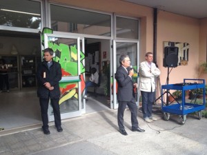 Il presidente Meroi e l’assessore Fraticelli all’inaugurazione  dell’anno scolastico all’istituto “Francesco Orioli”