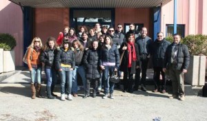 Alcuni studenti dell'Iis di Tarquinia