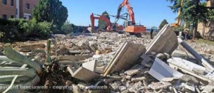 Il cantiere all'ex chiesa di Villanova