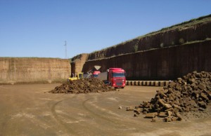 La cava di tufo in località Poggio Mentuccia, a Corchiano