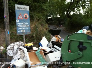 Rifiuti in strada Fagianello