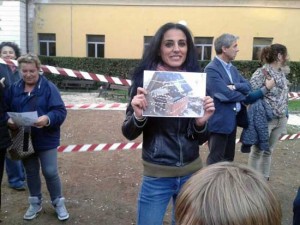 Il flash mob al giardino della Verità