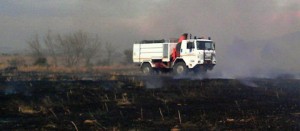 La protezione civile nelle operazioni di spegnimento di un incendio