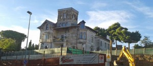 L'inizio dei lavori nei pressi della villa liberty a Bagnaia