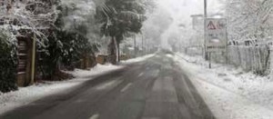 Neve sulle strade della Tuscia
