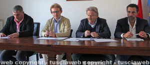 Biribicchi, Oddo, Barbieri e Poleggi in conferenza stampa