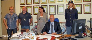 La conferenza stampa della squadra mobile