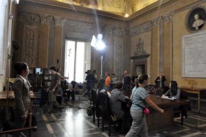 Le riprese della fiction "Il bosco" 