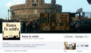 La pagina facebook di "Roma fa schifo"