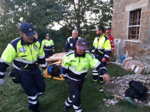 I volontari dell'Aeopc Viterbo impegnati nell'esercitazione alta Tuscia