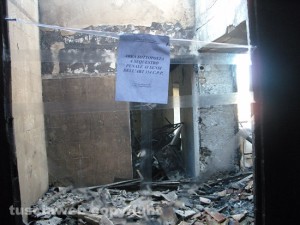 L'incendio nella palazzina di Oriolo Romano