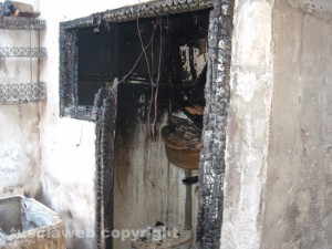 L'incendio nella palazzina di Oriolo Romano
