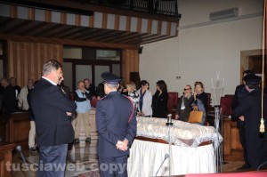 La camera ardente allestita in Provincia per Antonio Fracassini