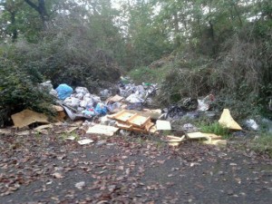 Rifiuti nella zona Sanguetta a Soriano nel Cimino