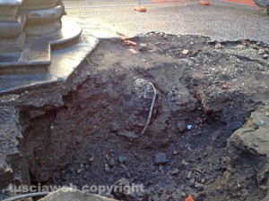 La voragine a piazza delle Erbe