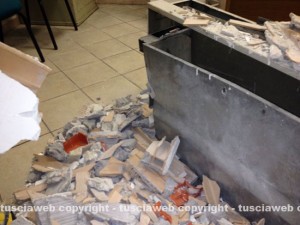 I danni nella sede della Cotral