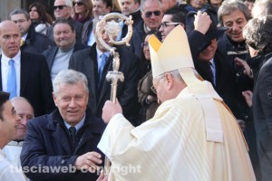 Il vescovo Fumagalli con il sindaco Michelini
