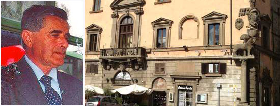 Piazza del Comune e nel riquadro Valente Paolocci