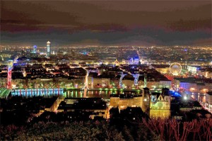 Una immagine della Festa delle luci di Lione